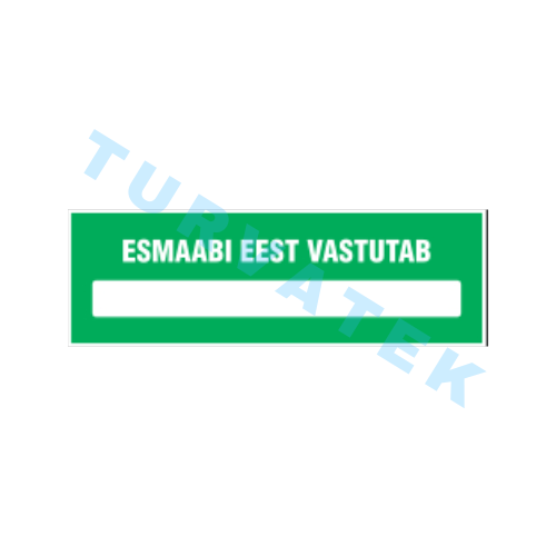 Esmaabi eest vastutab kleebis