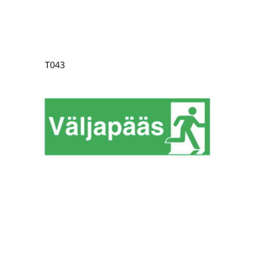 Ohutusmärk väljapääs 043T